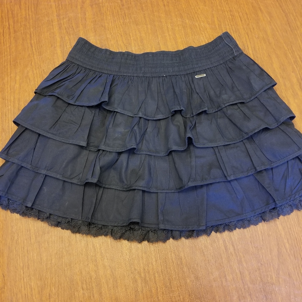 Hollister Navy Ruffle Skirt